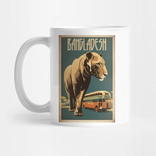 Bangladesh Tiger Vintage Travel Art Poster Mug